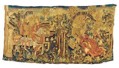 Fragmento de tapiz mitológico de Estrasburgo, c.1470-80 de French School