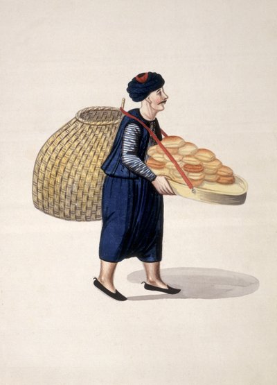 Vendedor Ambulante, período otomano, tercer cuarto del siglo XVIII de French School