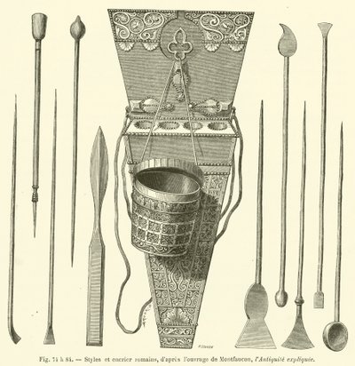 Estilos y tintero romanos de French School
