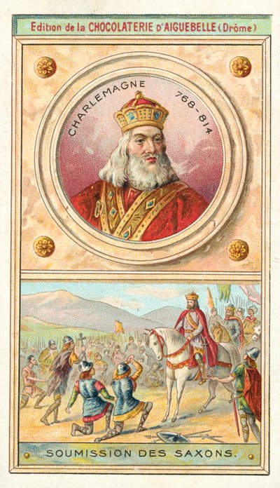 Sumisión de los sajones a Carlomagno, 785 de French School
