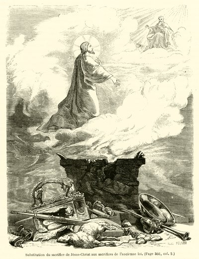 Sustitución del sacrificio de Jesucristo por los sacrificios de la antigua ley de French School