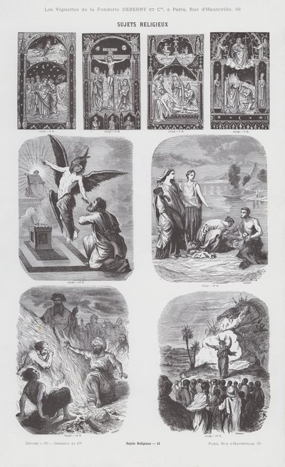 Sujets Religieux (grabado) de French School