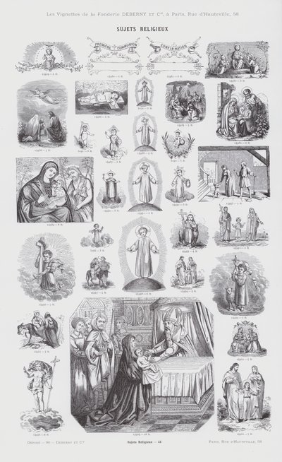 Sujets Religieux (grabado) de French School