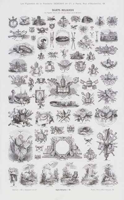 Sujets Religieux (grabado) de French School