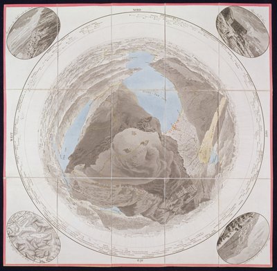 Cumbre de Kulm, Mont Rigi, de Guide des Voyageurs sur le Mont Rigi, por Col. Pfyffer de Wyer, publicada en 1823 de French School