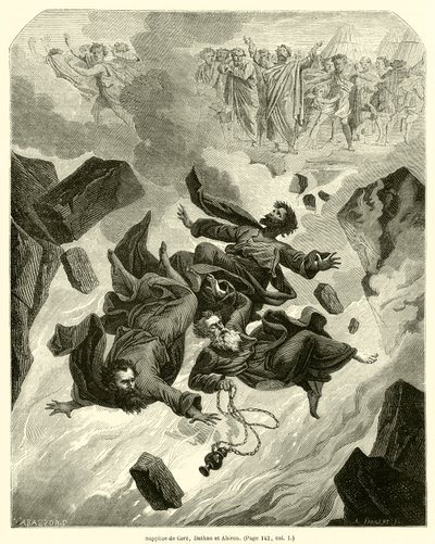 Suplicio de Coré, Datán y Abirón de French School