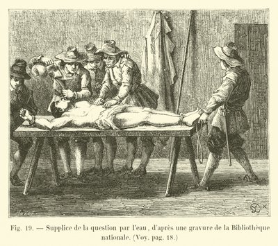 Tortura de la cuestión por el agua de French School