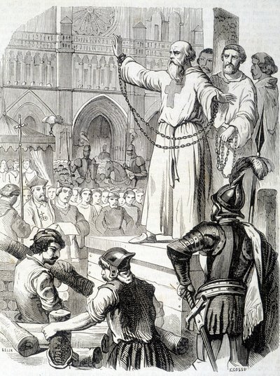 Suplicio de los Templarios (1314) - en “Historia de Francia” de L.-P. Anquetil de French School