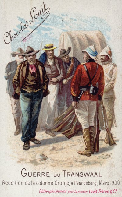 Rendición de la columna de Piet Cronje a los británicos, Paardeberg, marzo de 1900 de French School