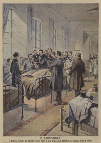 Supervivientes del desastre minero de Courrieres, Francia de French School