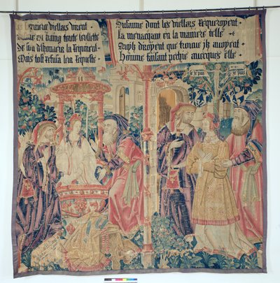 Susana y los Ancianos, panel central de la Historia de Susana de French School