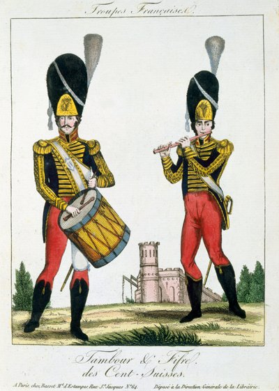 Guardia Suiza, Tambor y Flautistas, c.1790 de French School