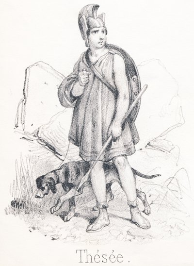 Teseo: Hijo de Egeo, rey de Atenas y Aethra. Liberó a Atenas de un monstruo llamado el Minotauro de French School