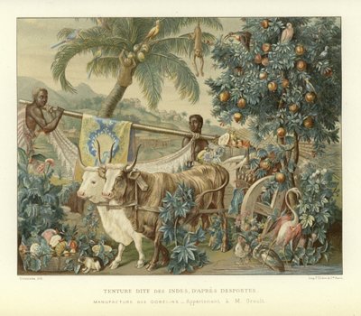 Tapiz que representa una escena india de French School
