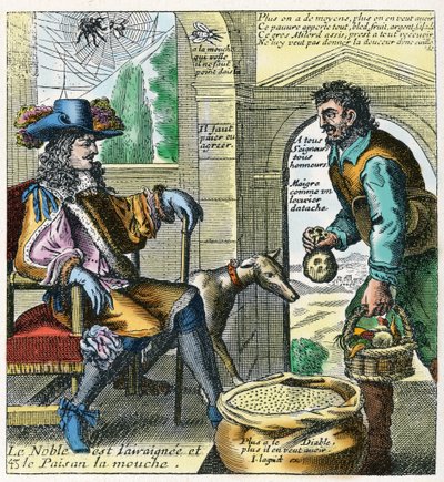 Imposición del Tercer Estado (grabado coloreado) de French School