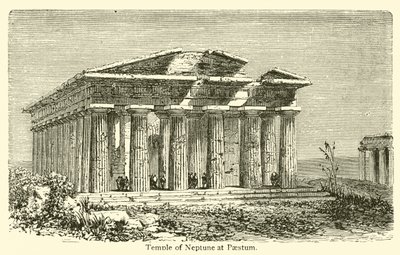 Templo de Neptuno en Paestum de French School