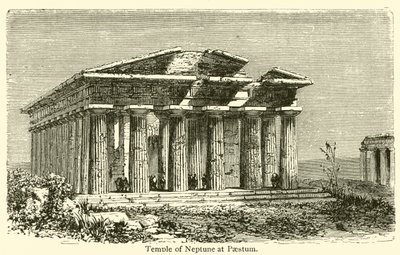 Templo de Neptuno en Paestum (grabado) de French School