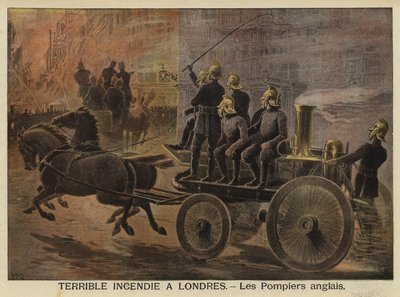 Terrible incendio en Londres, 1897 de French School