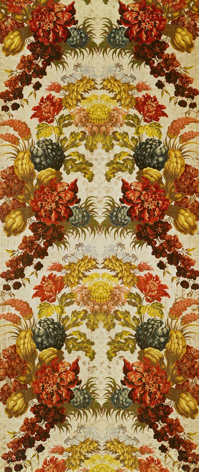 Textil con un patrón floral repetitivo, taller de Lyon, c.1740 de French School