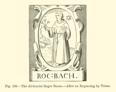 El alquimista Roger Bacon (grabado) de French School