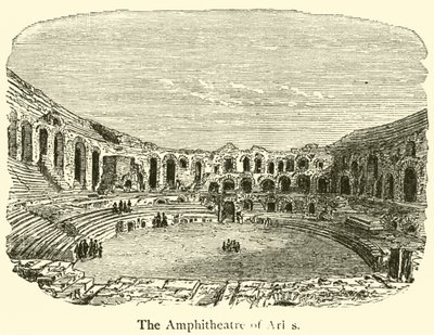 El Anfiteatro de Arles (grabado) de French School
