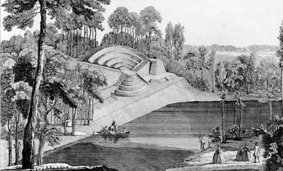 El Anfiteatro de Claremont, a 6 leguas de Londres, de Details des Nouveaux Jardins a la Mode, por George Louis le Rouge, publicado c.1770-87 de French School