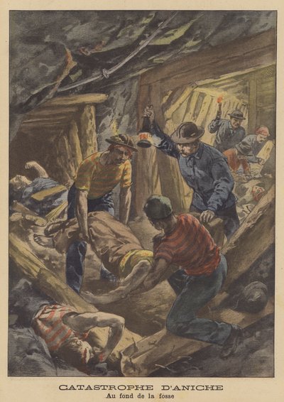 El desastre de la mina de carbón de Aniche, Francia de French School