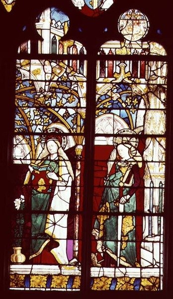 La Anunciación con Santa Catalina, de la Capilla de San Ursino, atribuida a Henri Mellein de French School