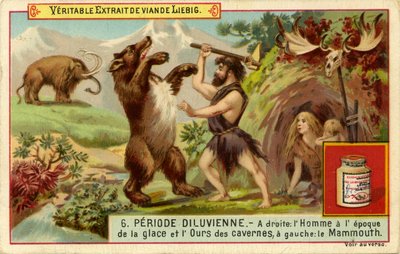 El periodo antediluviano, Tarjeta Liebig de French School