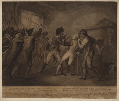 La aprehensión de Robespierre el 27 de julio de 1794 de French School