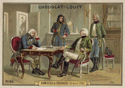 El Armisticio de Cherasco, 26 de abril de 1796 de French School