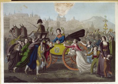 La llegada del General Juan Facundo Quiroga (1790-1835) a Madrid el 24 de junio de 1820 de French School