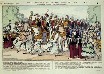 La llegada del sultán Abd al-Aziz (1830-76) a París en 1867 de French School