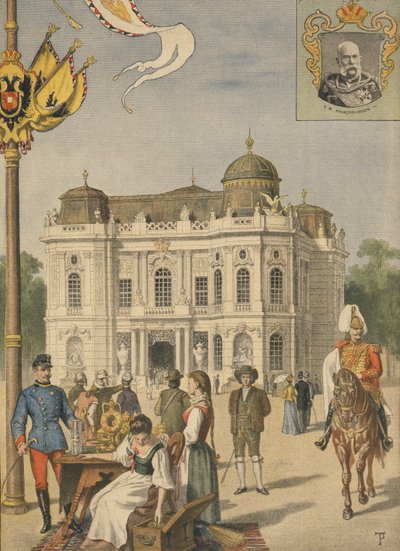 El pabellón austriaco en la Exposición Universal de 1900, París, ilustración de Le Petit Journal, 20 de mayo de 1900 de French School