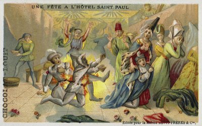El Baile de los Ardientes, Hotel Saint Pol, París, 1393 de French School