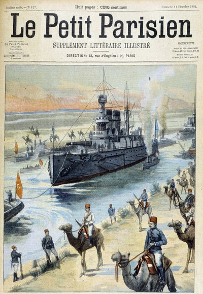 El escuadrón báltico cruza el Canal de Suez - en “Le Petit Parisien” del 11/12/1904 de French School