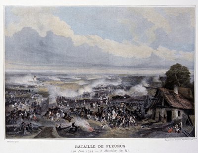 La Batalla de Fleurus en 1794 - en “Batallas Napoleónicas” de French School