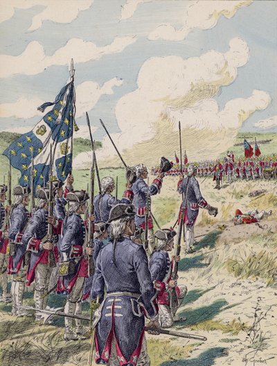 La batalla de Fontenoy de French School