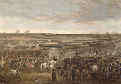 La Batalla de Leipzig, detalle de Napoleón en primer plano, 18 de octubre de 1813 de French School