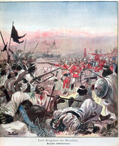 La Batalla de Omdurman, portada de Lectures Pour Le Dimanche, septiembre de 1898 de French School
