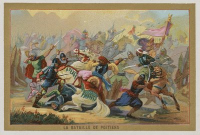 La Batalla de Poitiers, Francia, 732 de French School