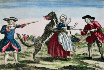La Bestia de Gévaudan, publicada por Basset, 1764 de French School