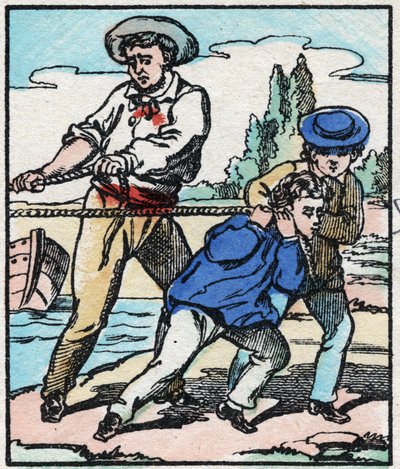 El barquero. Grabado en “La chanson des metier”. Imagen de Épinal, finales del siglo XIX. Colección privada de French School