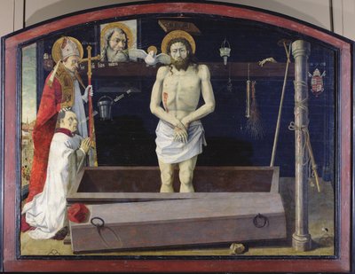 El retablo de Boulbon: La Trinidad con un donante presentado por San Agrícola, Escuela de Provenza de French School