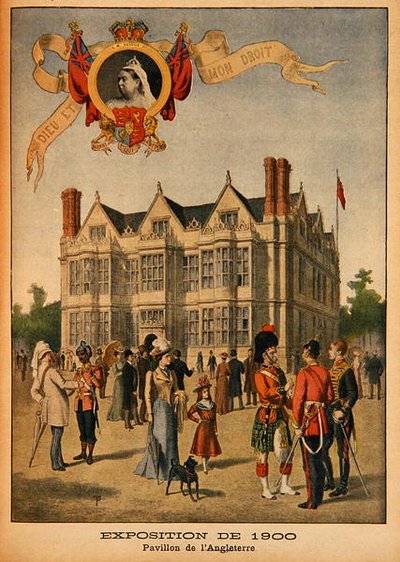 El pabellón británico en la Exposición Universal de 1900, París, ilustración de Le Petit Journal, suplemento ilustrado, 5 de agosto de 1900 de French School