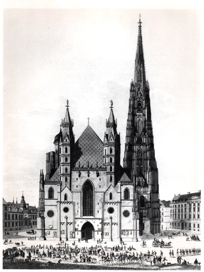 La Catedral de San Esteban en Viena, 1821 de French School