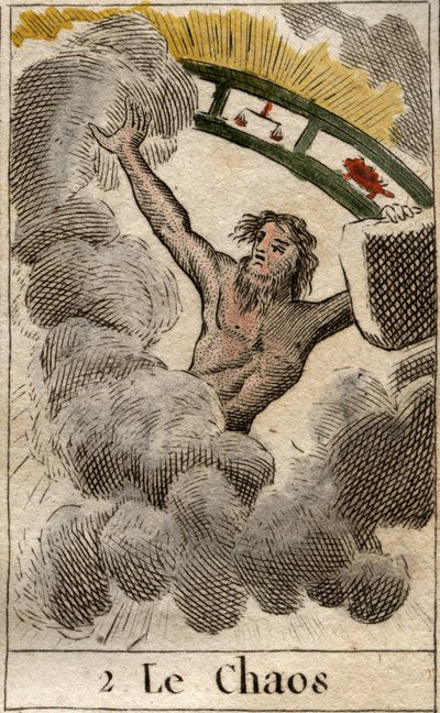 El dios del Caos representado con una pieza del zodiaco. De 