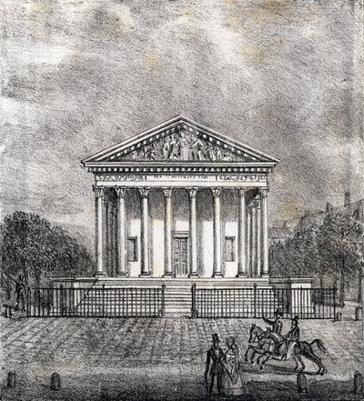 Iglesia de la Madeleine - "Alphabet Picturesque des Monumens de Paris" c.1840 (grabado) de French School