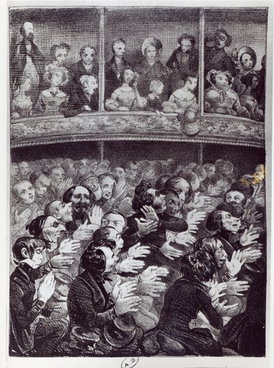 La Claque en acción, c.1830-40 de French School
