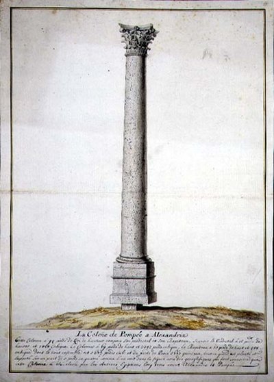 La Columna de Pompeyo en Alejandría, c.1700 de French School